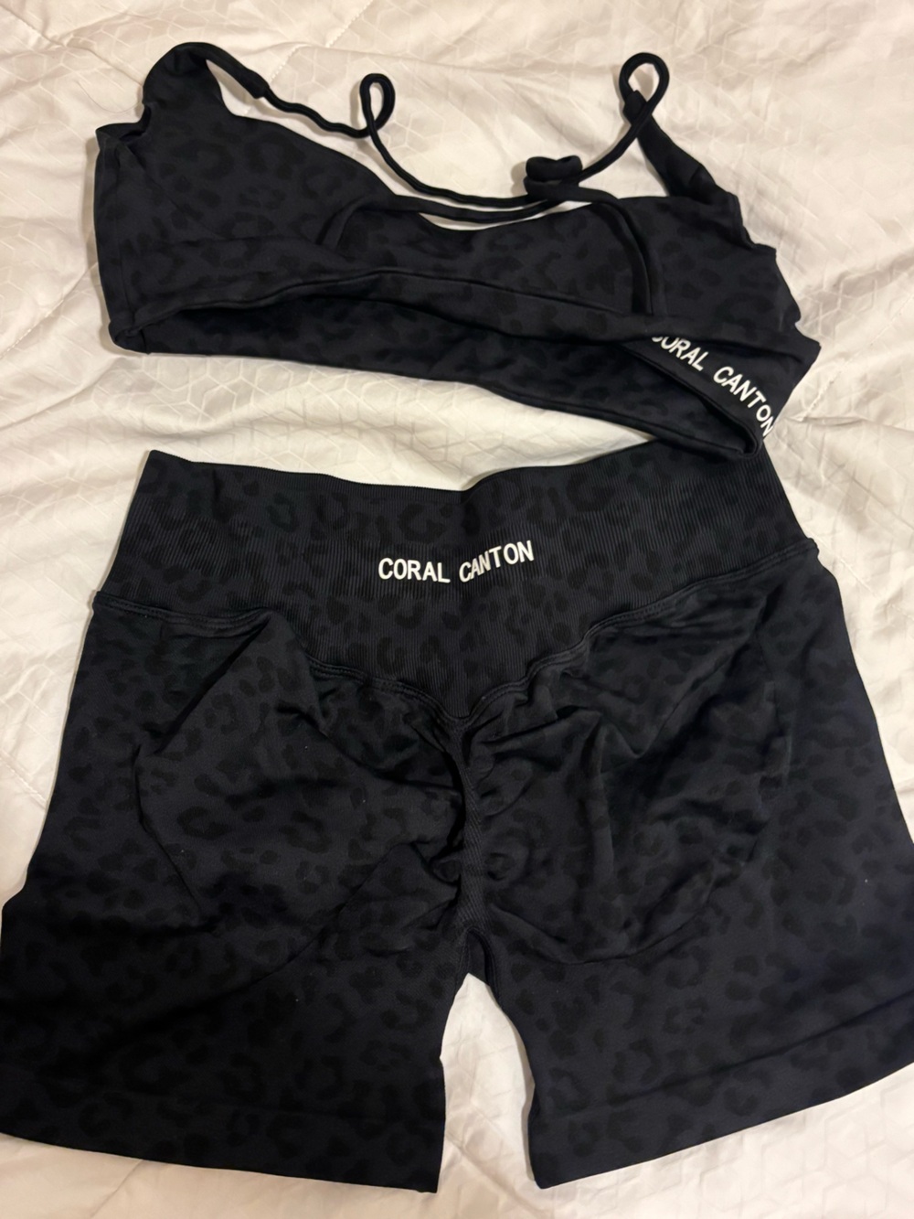 Coral Canton Leopard Print Set